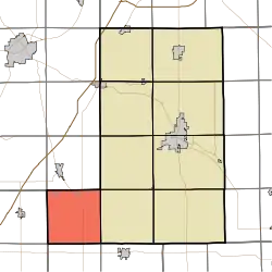 Location in Wells County