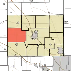 Location of Jefferson Township in Boone County