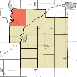 Location of Jefferson Township in Carroll County