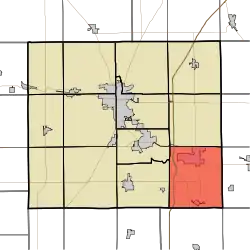 Location of Jefferson Township in Grant County