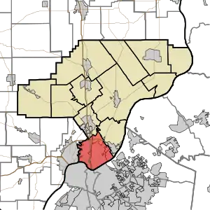 Location of Jeffersonville Township in Clark County