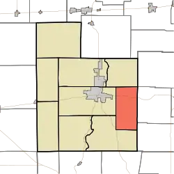 Location of Jennings Township in Fayette County