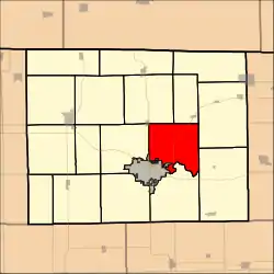 Location in Stephenson County