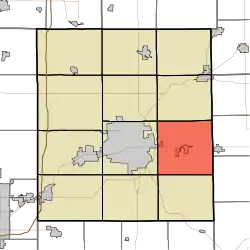 Location of Liberty Township in Delaware County