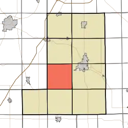 Location in Wells County