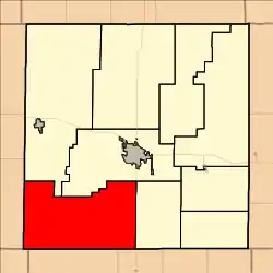 Location in Ellis County