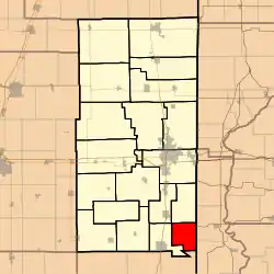 Location in Vermilion County