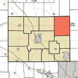 Location of Marion Township in Boone County