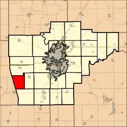 Location in Sangamon County