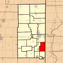 Location in Vermilion County