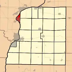 Location in Hancock County