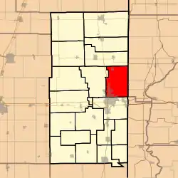 Location in Vermilion County