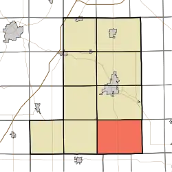 Location in Wells County