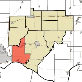 Location in Warrick County