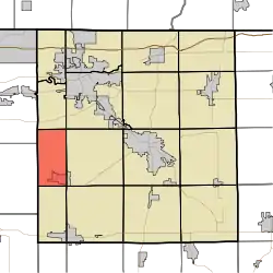 Location of Olive Township in Elkhart County