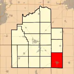 Location in Christian County