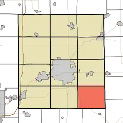 Location of Perry Township in Delaware County