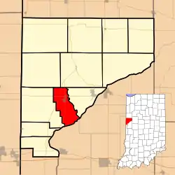 Location of Pike Township in Warren County