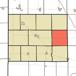 Location of Pine Township in Benton County