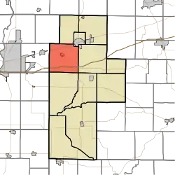 Location of Posey Township in Clay County