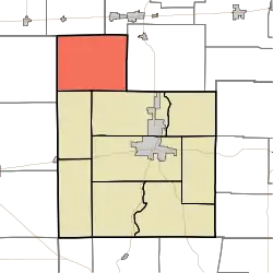 Location of Posey Township in Fayette County