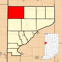 Location of Prairie Township in Warren County