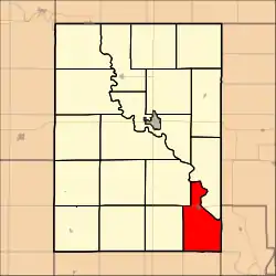 Location in Clay County