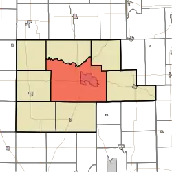 Location of Rochester Township in Fulton County