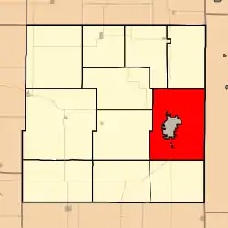 Location in Bourbon County