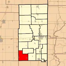 Location in Vermilion County