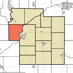 Location of Tippecanoe Township in Carroll County