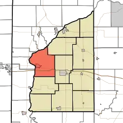 Location of Troy Township in Fountain County