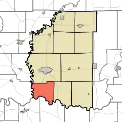 Location of Veale Township in Daviess County