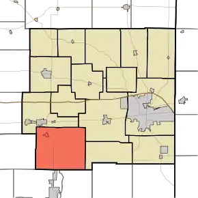 Location in Wayne County