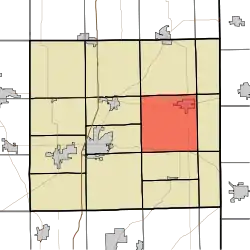 Location of Wilmington Township in DeKalb County