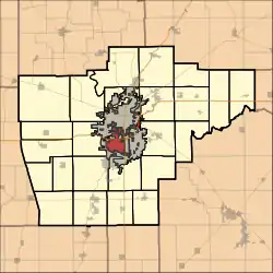 Location in Sangamon County