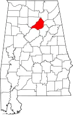 Blount County map