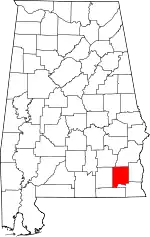 State map highlighting Dale County