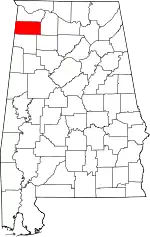 State map highlighting Franklin County