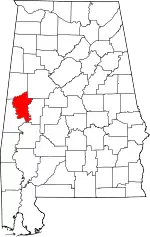 State map highlighting Greene County