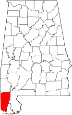 Mobile County map