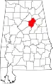 State map highlighting St. Clair County