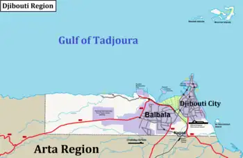 Location of Balbala within Djibouti Region