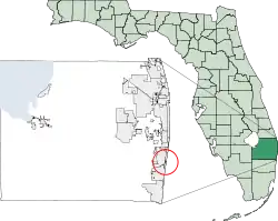 Location of Briny Breezes, Florida