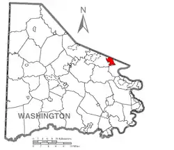 Location of Gastonville in Washington County