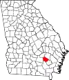 Map of Georgia highlighting Bacon County