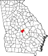 State map highlighting Bleckley County