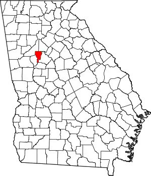 Map of Georgia highlighting Clayton County