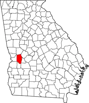 Map of Georgia highlighting Marion County