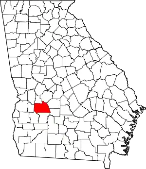 State map highlighting Sumter County